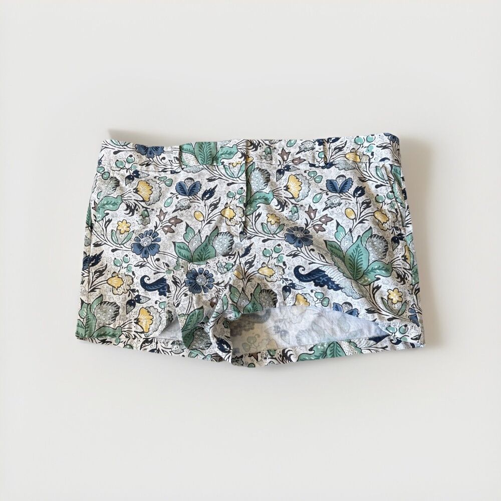 Loft Shorts Womens Size 16 Floral Print Short 4 Inch Belt Loops Pockets